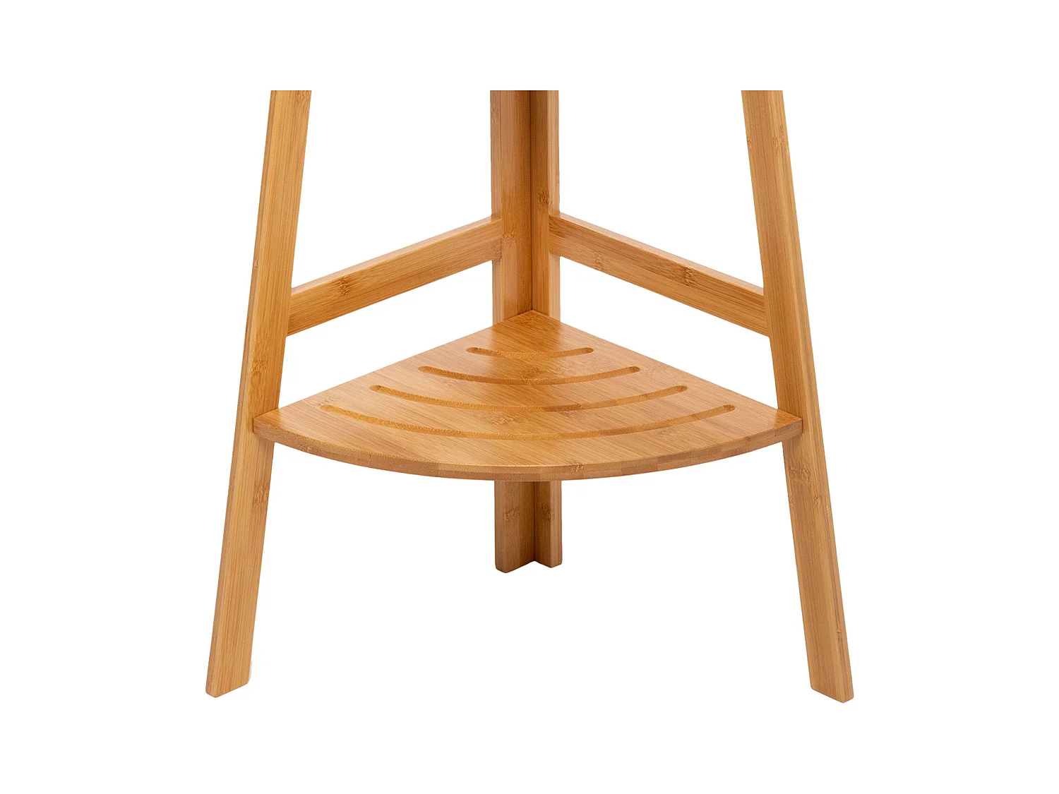 Étagère de rangement d'angle 3 niveaux en Bambou H 103 cm