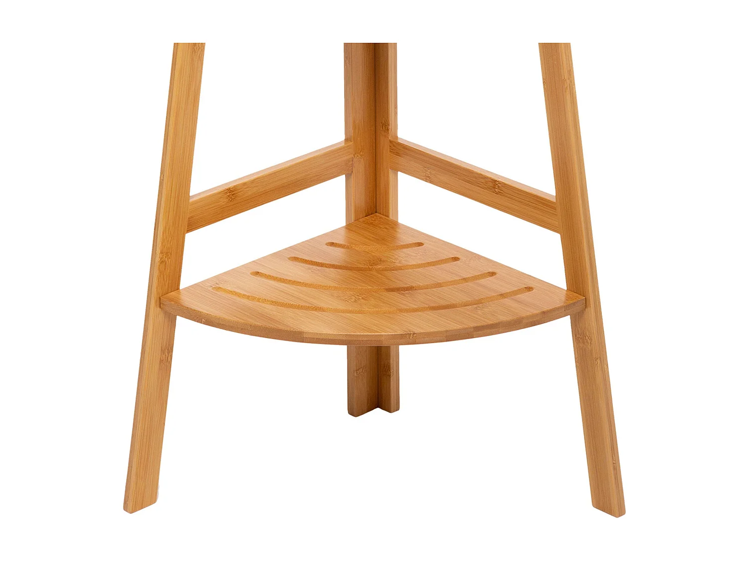 Étagère de rangement d'angle 3 niveaux en Bambou H 103 cm