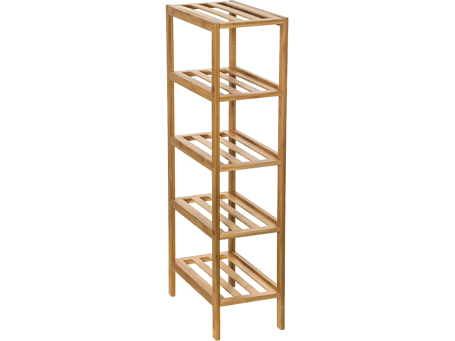 Étagère de rangement  Colonne 4 niveaux en Bambou H 77.5 cm