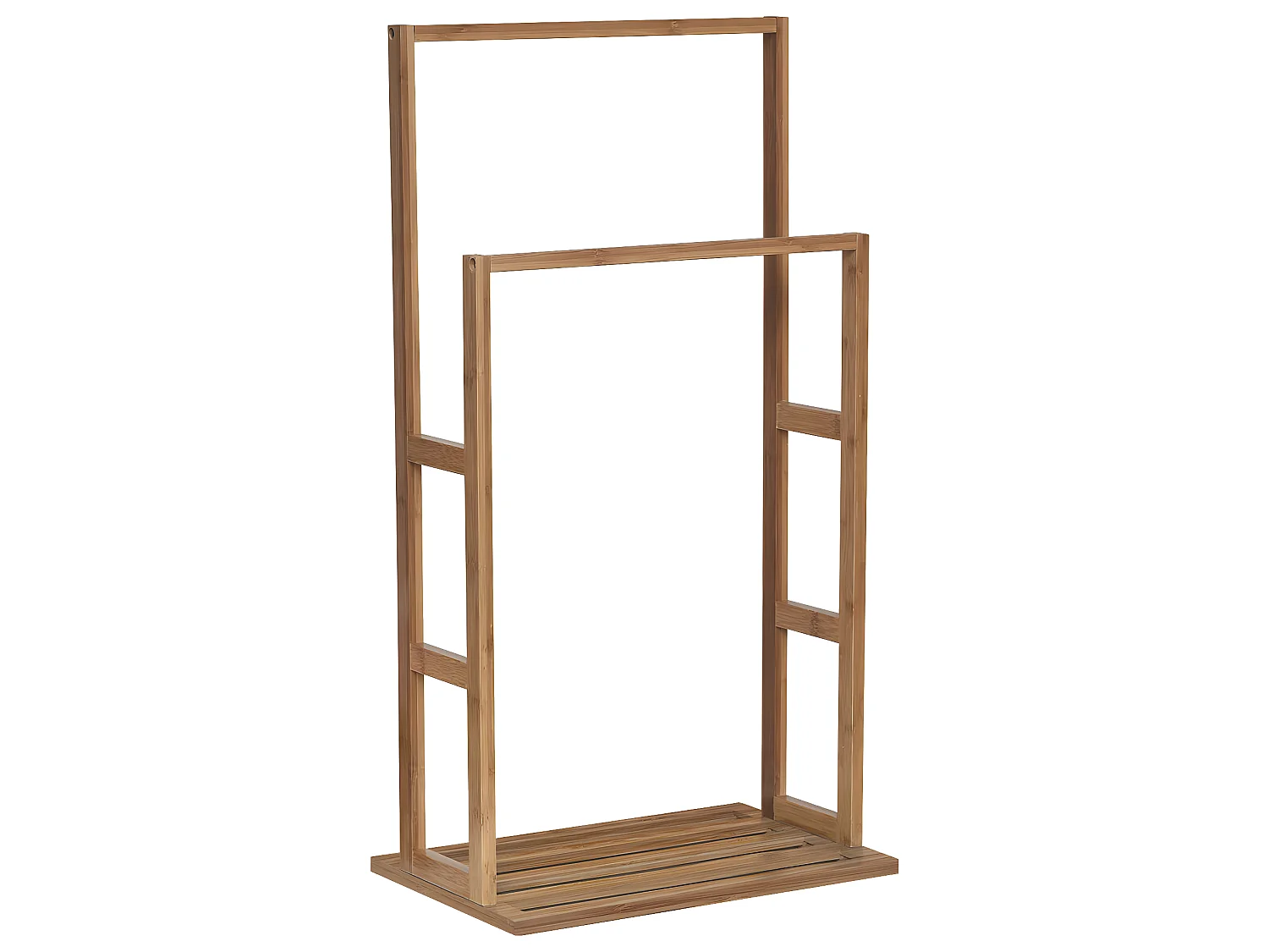 Porte-serviettes 2 Barres en Bambou H 80 cm