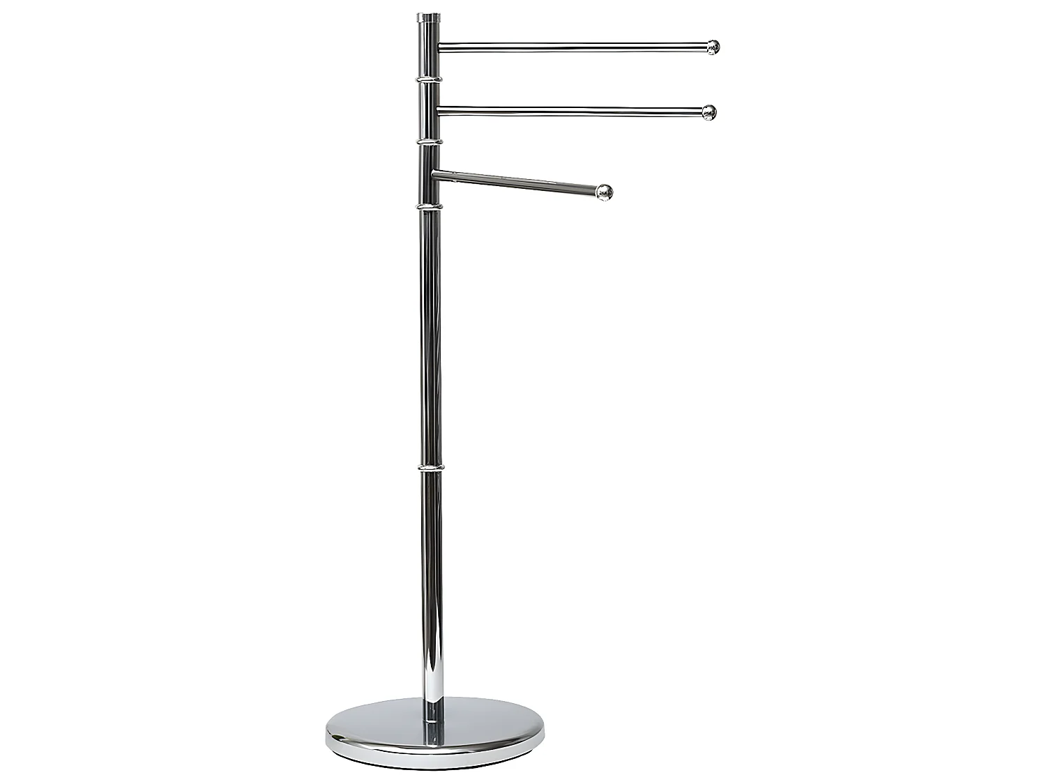 Porte-serviettes 3 Barres amovibles en Acier inoxydable chromé H 86 cm