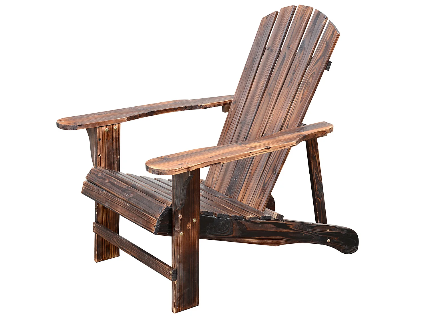 Fauteuil de jardin adirondack chaise longue chaise plage avec tabouret bois de sapin