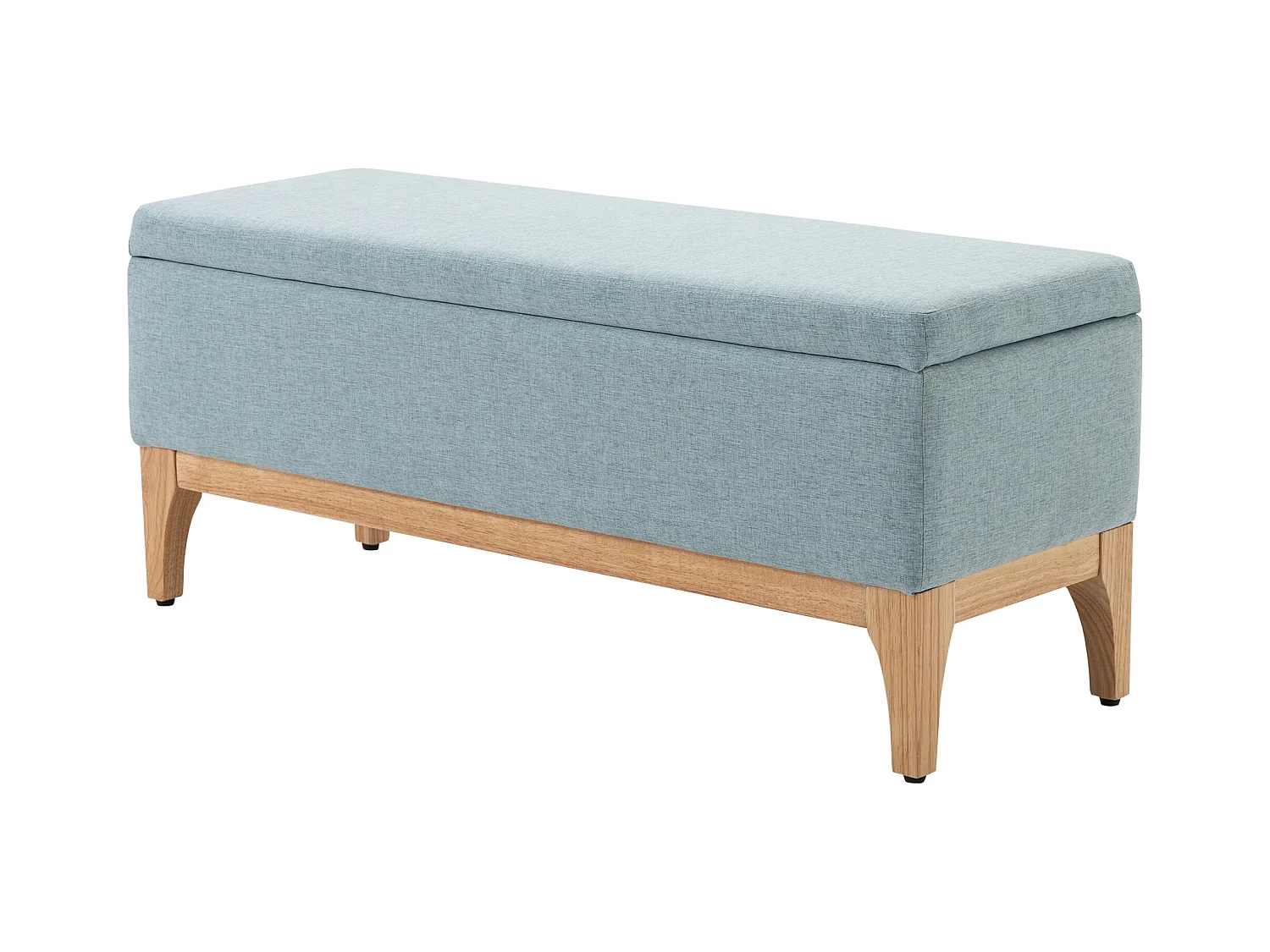 HOMCOM Banquette coffre de rangement 2 en 1 style scandinave dim. 110L x 39l x 45H cm tissu vert d'eau