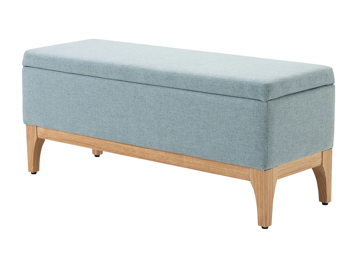HOMCOM Banquette coffre de rangement 2 en 1 style scandinave dim. 110L x 39l x 45H cm tissu vert d'eau