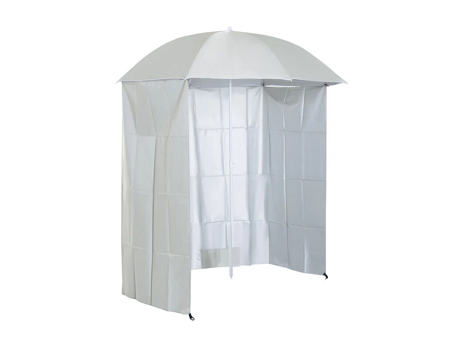 Parasol de plage Ø 2,2 x 2,2H cm protection UPF 50 + sac transport, sardines et lestage intégrés crème