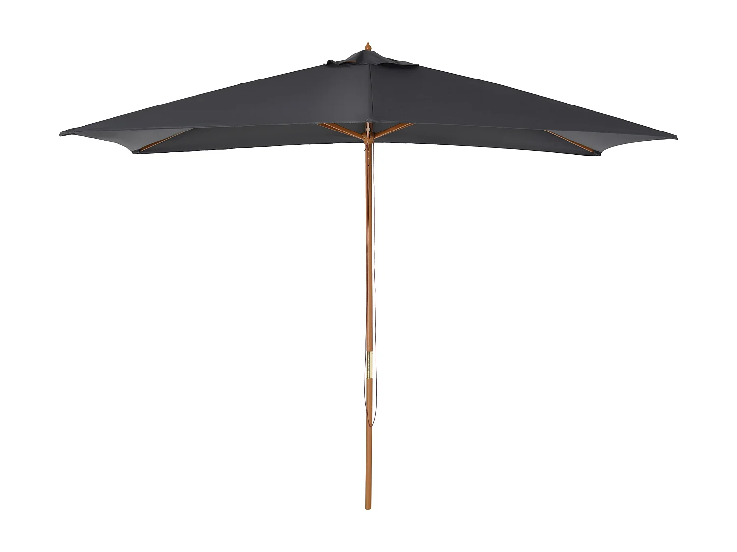 Parasol droit rectangulaire de jardin grande taille dim. 3L x 2l x 2,5H m anthracite