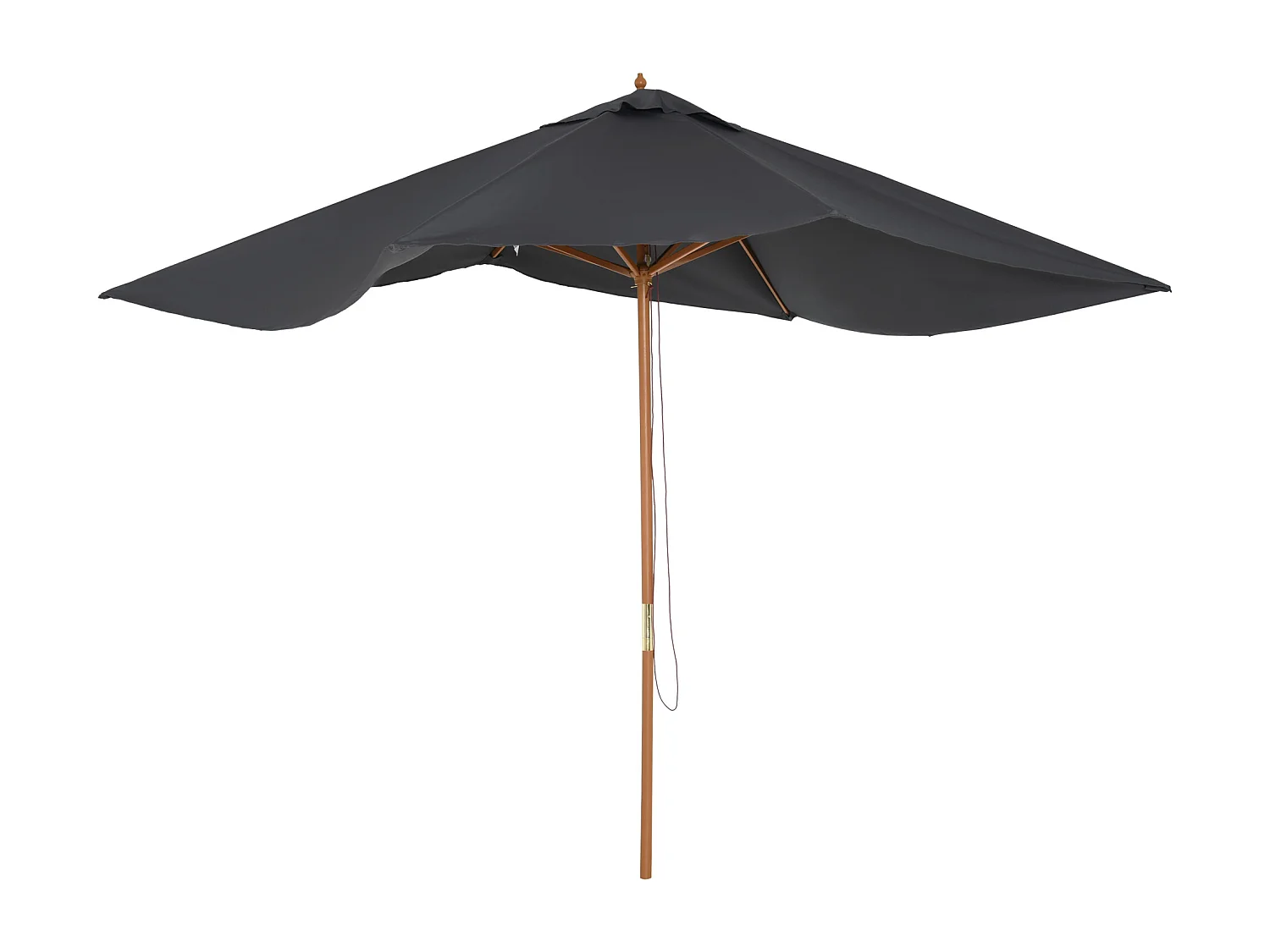 Parasol droit rectangulaire de jardin grande taille dim. 3L x 2l x 2,5H m anthracite