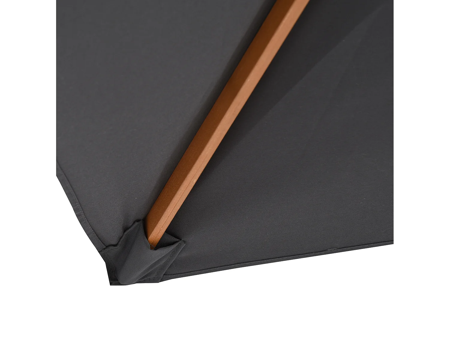 Parasol droit rectangulaire de jardin grande taille dim. 3L x 2l x 2,5H m anthracite