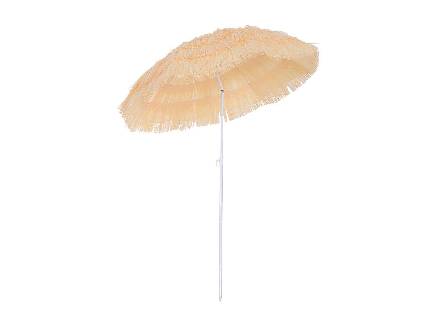 Parasol de plage jardin design hawai 160 cm raphia artificiel beige