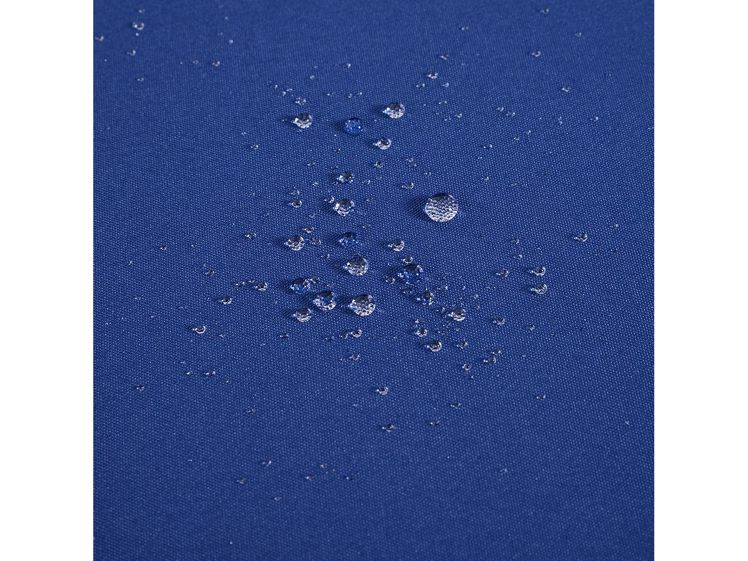 Parasol en métal rond polyester 180g/m² manivelle inclinable Ø 3 x 2,45 m bleu