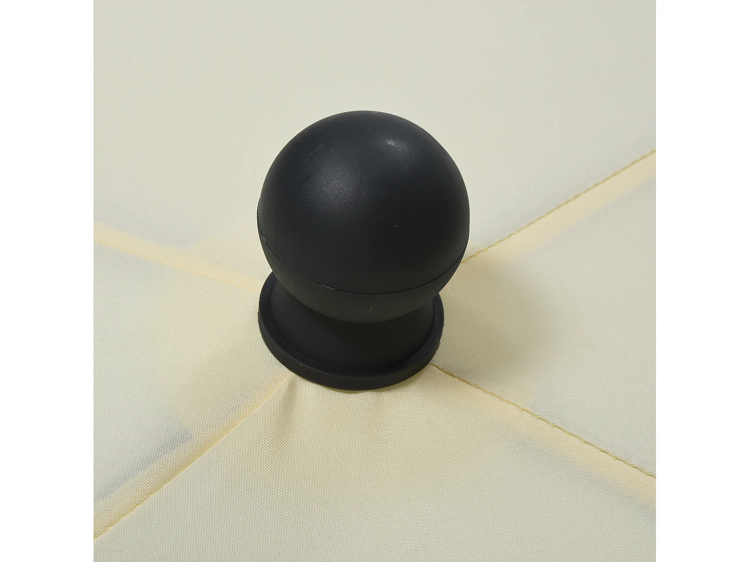 Parasol rectangulaire inclinable alu acier polyester haute densité diamètre 2 m beige clair