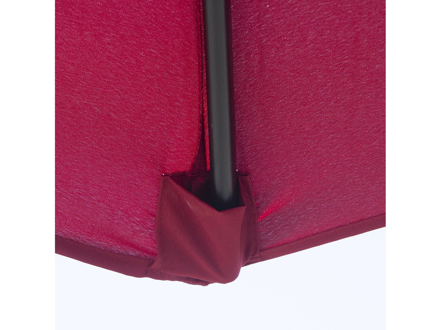 Parasol en métal rond polyester 180g/m² manivelle inclinable Ø 3 x 2,45 m bordeaux