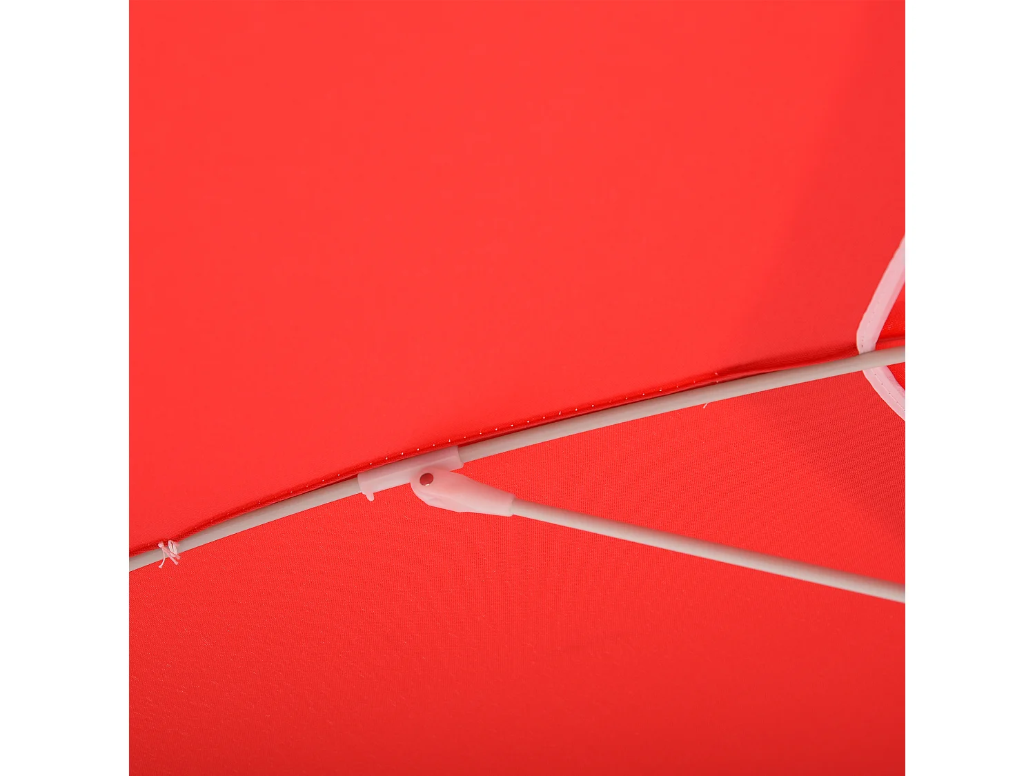 Parasol inclinable octogonal Ø 190 cm tissu polyester haute densité anti-UV hauteur réglable mât alu sac de transport inclus rouge