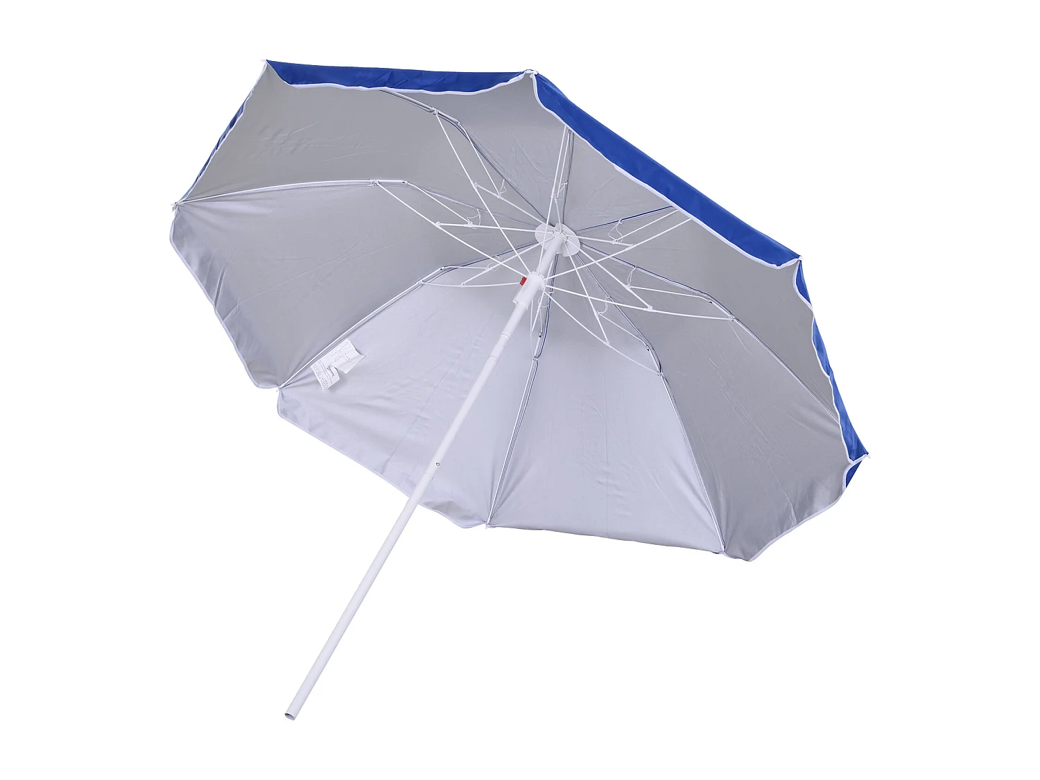 Parasol inclinable octogonal de plage Ø 150 cm tissu polyester haute densité anti-UV mât démontable sac de transport inclus bleu
