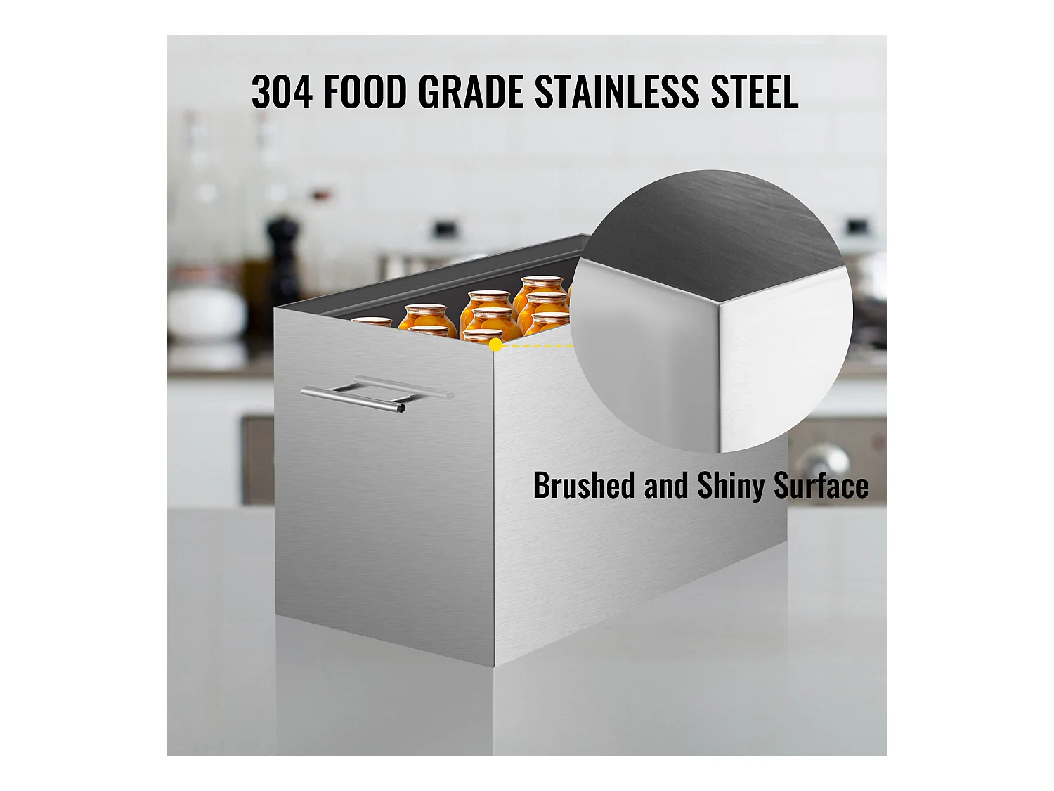 Doppelkessel, SucceBuy 15-Liter-Edelstahl-Doppelkessel mit Ständer