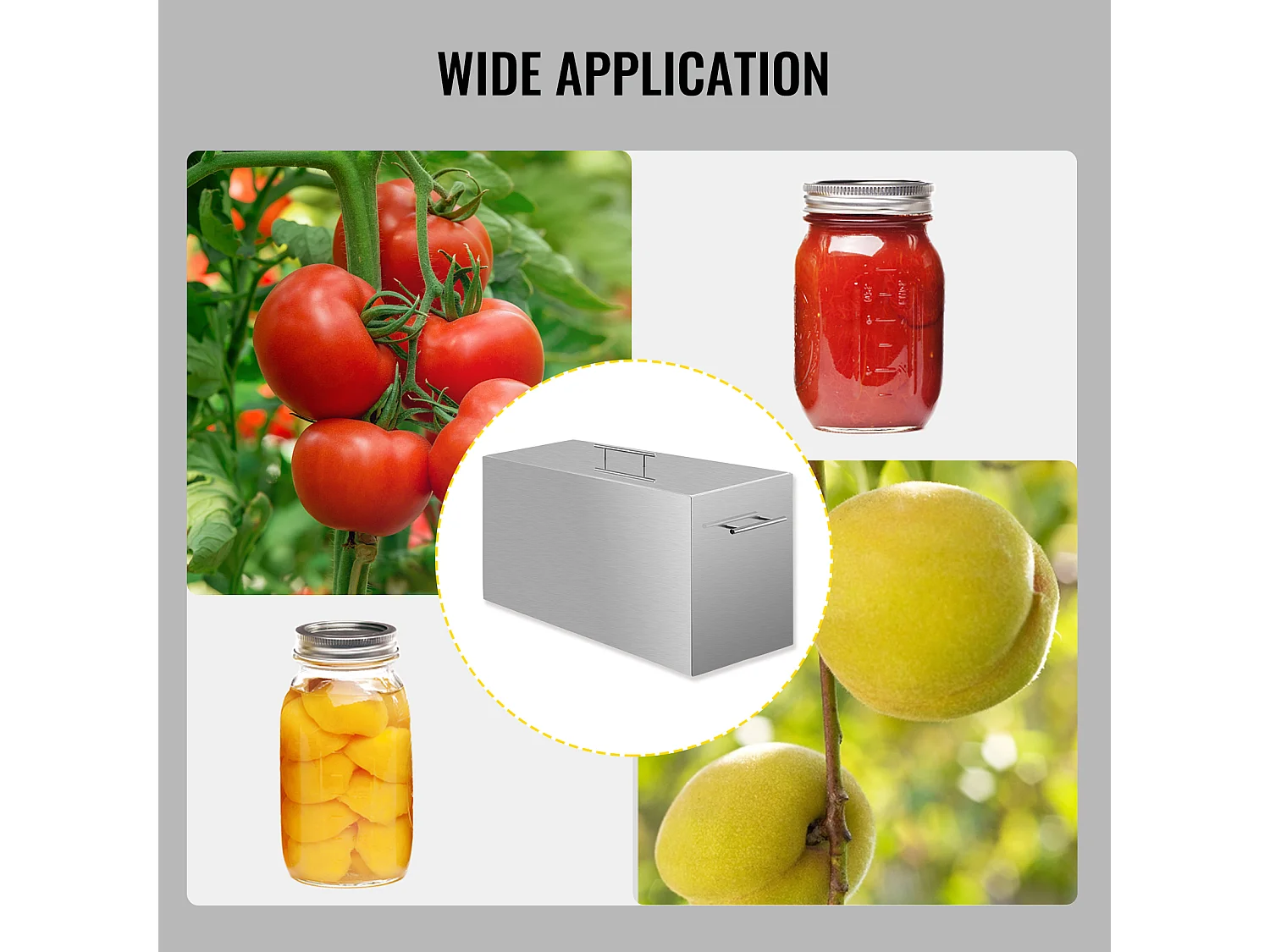 Marmite à Bain-Marie, SucceBuy Marmite à Bain-Marie en Acier Inoxydable de 15 Litres avec Support