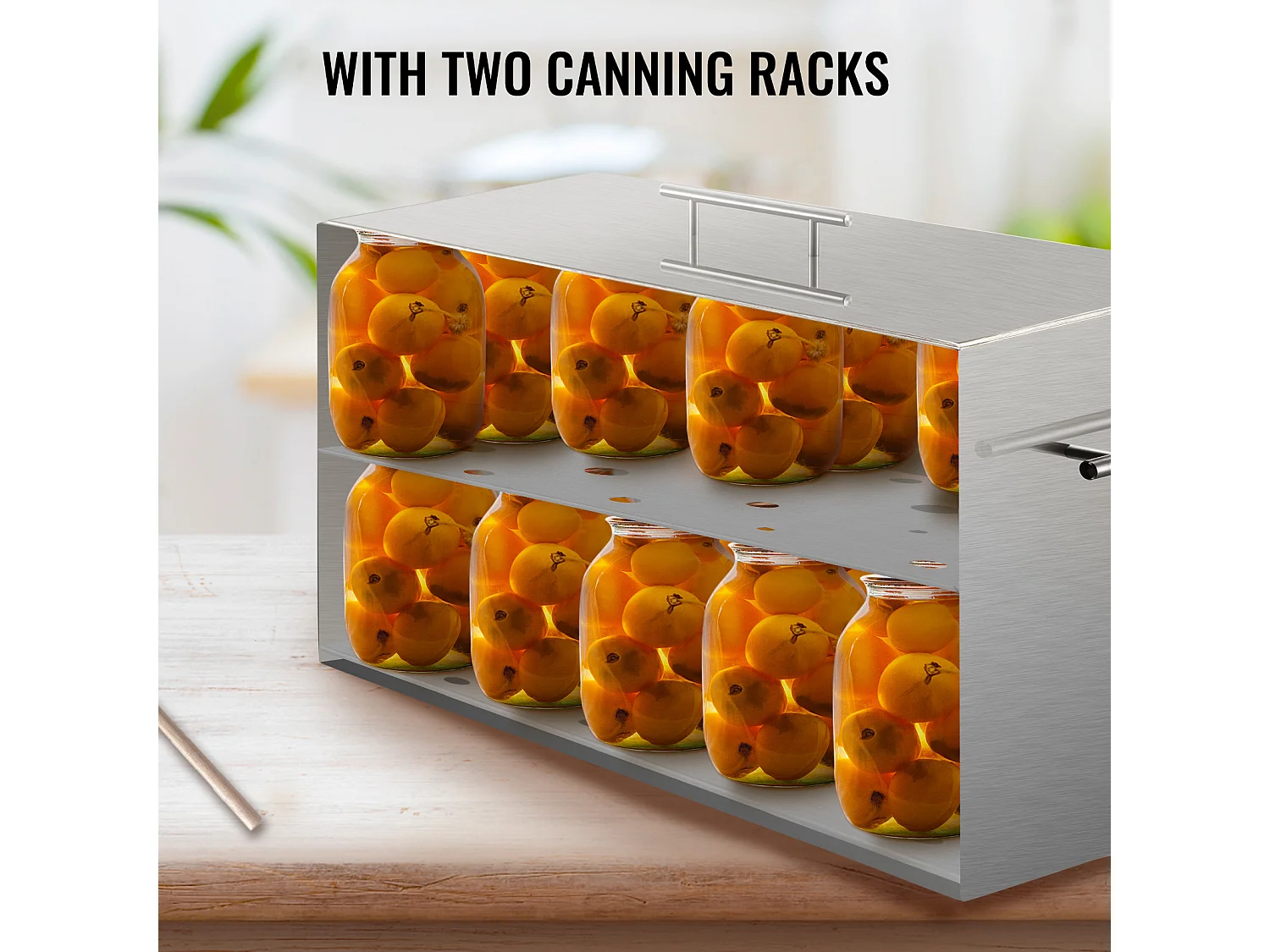 Marmite à Bain-Marie, SucceBuy Marmite à Bain-Marie en Acier Inoxydable de 15 Litres avec Support