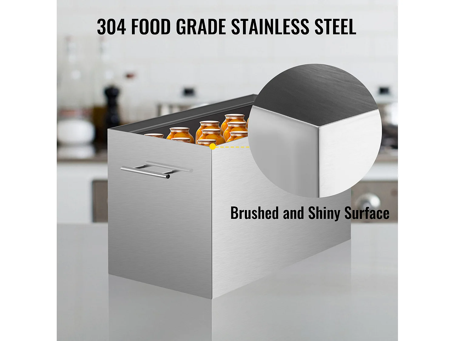 Marmite à Bain-Marie, SucceBuy Marmite à Bain-Marie en Acier Inoxydable de 15 Litres avec Support