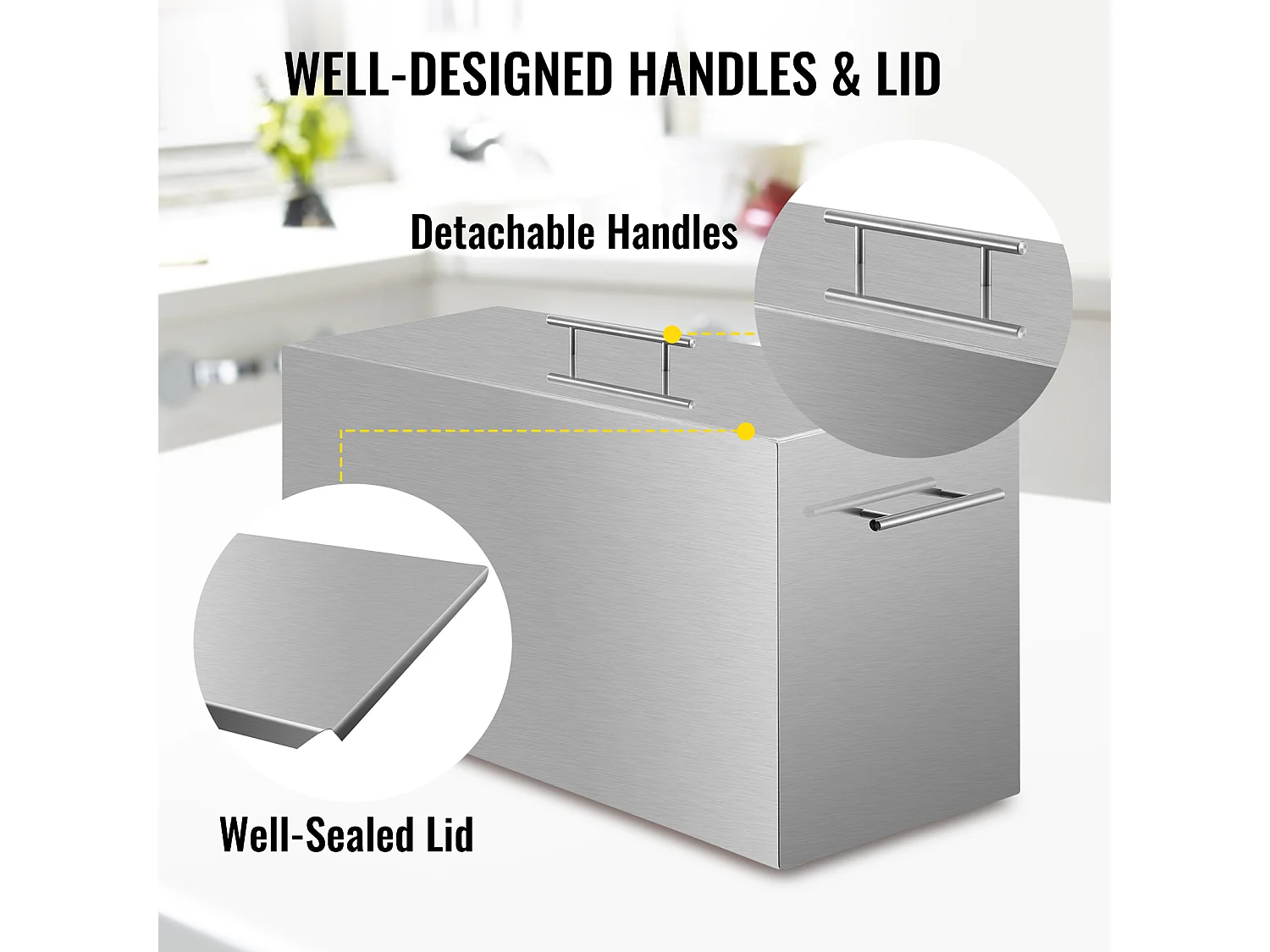Marmite à Bain-Marie, SucceBuy Marmite à Bain-Marie en Acier Inoxydable de 15 Litres avec Support