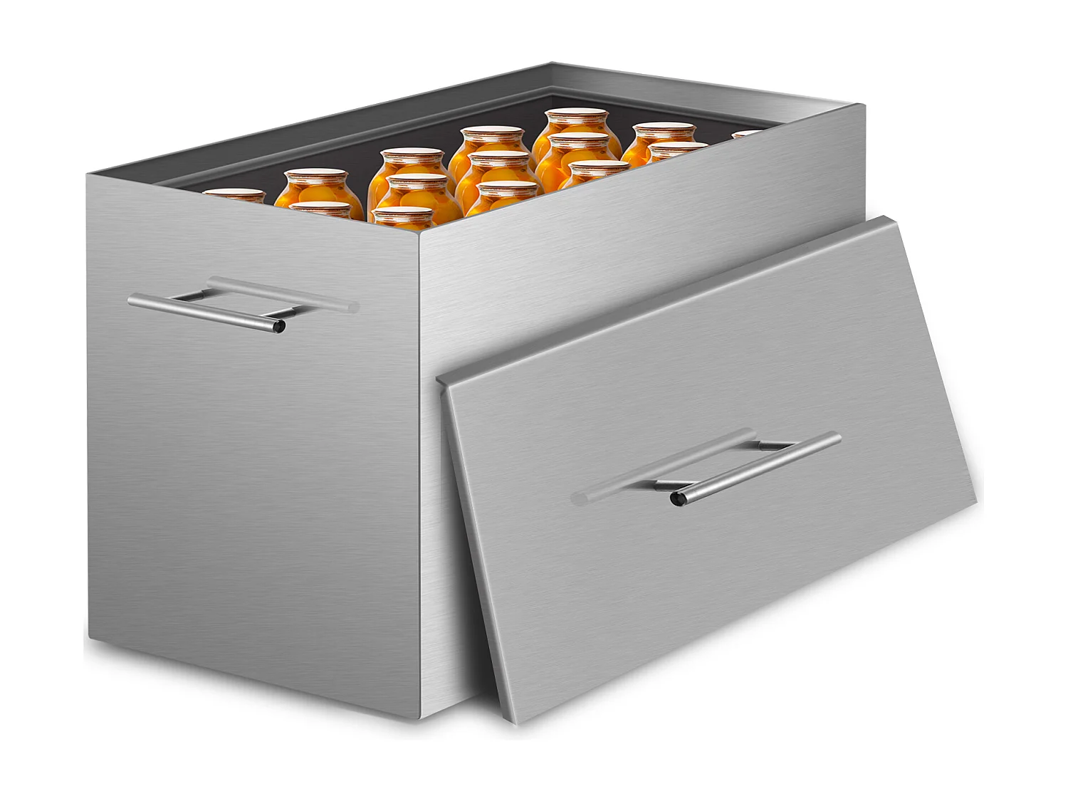 Marmite à Bain-Marie, SucceBuy Marmite à Bain-Marie en Acier Inoxydable de 15 Litres avec Support