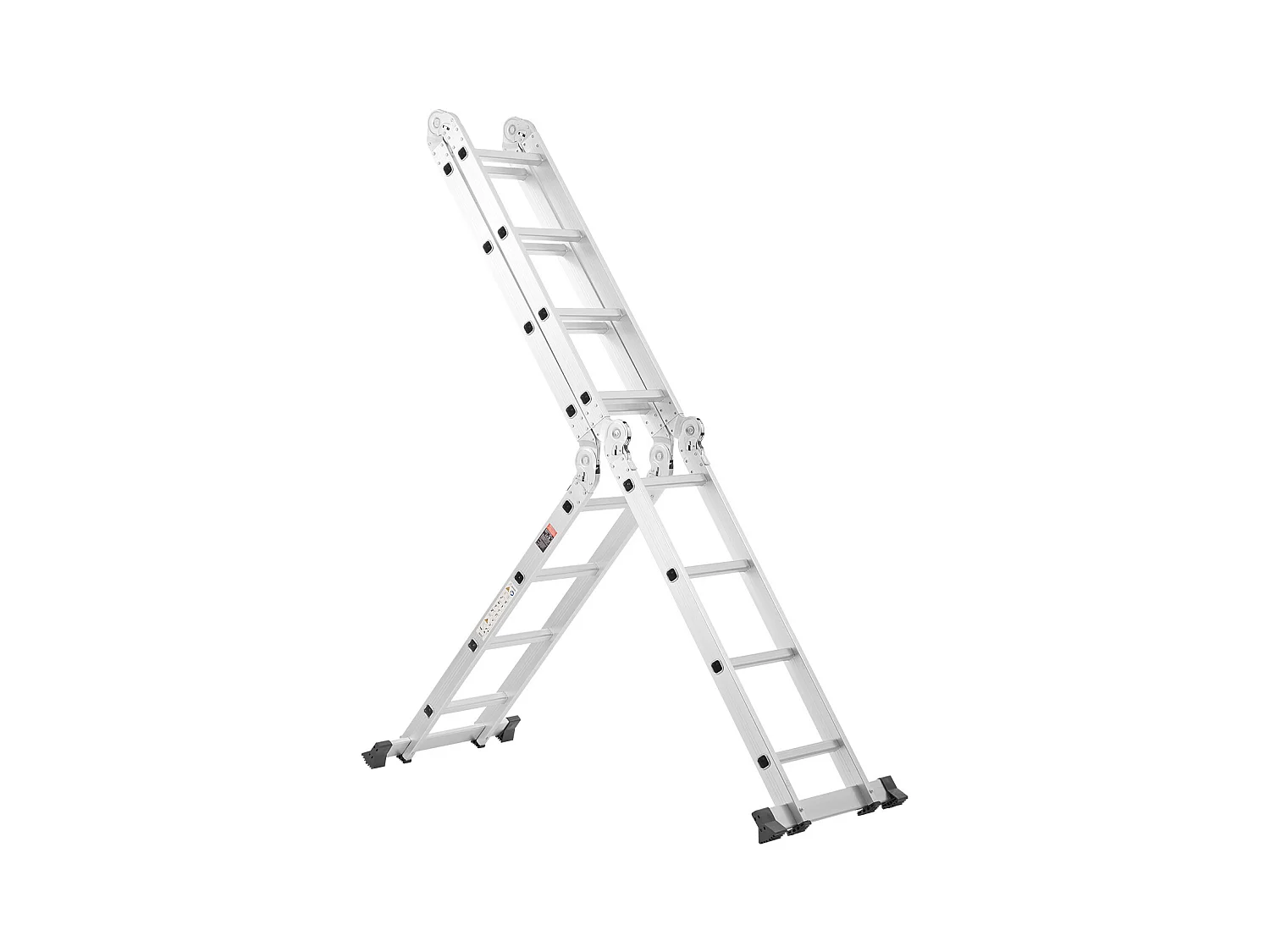 7-in-1 Multifunctionele Klapladder SucceBuy, 4 Treden, Hoogte 4,6 m