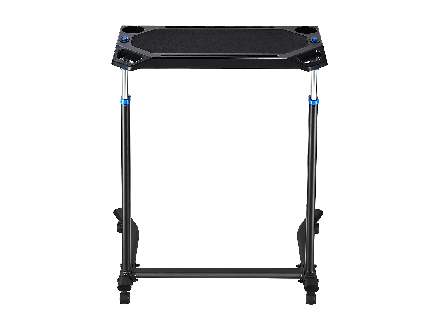 Stationair Fietsbureau SucceBuy Mobiel Fietsbureau, Opvouwbaar Fitnessbureau met Vergrendelbaar Wiel voor Fitness