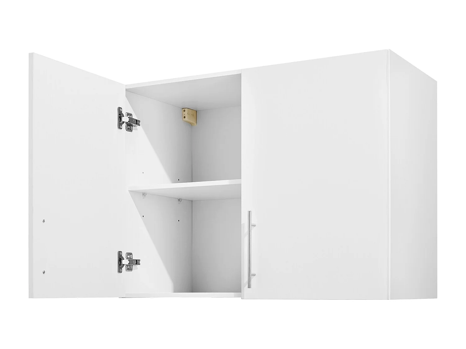 Armoire Murale SucceBuy Armoire Murale de Buanderie avec 2 Portes et 2 Niveaux, 81,5 cm