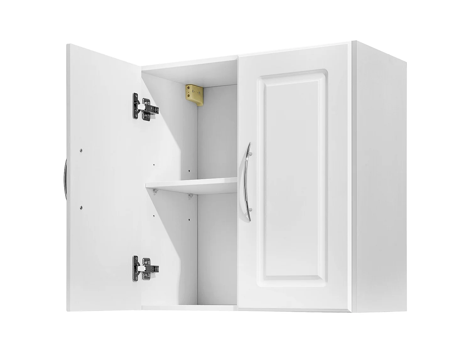 Armoire Murale SucceBuy Armoire Murale de Rangement pour Buanderie 60 cm avec 2 Portes, Couleur Blanche
