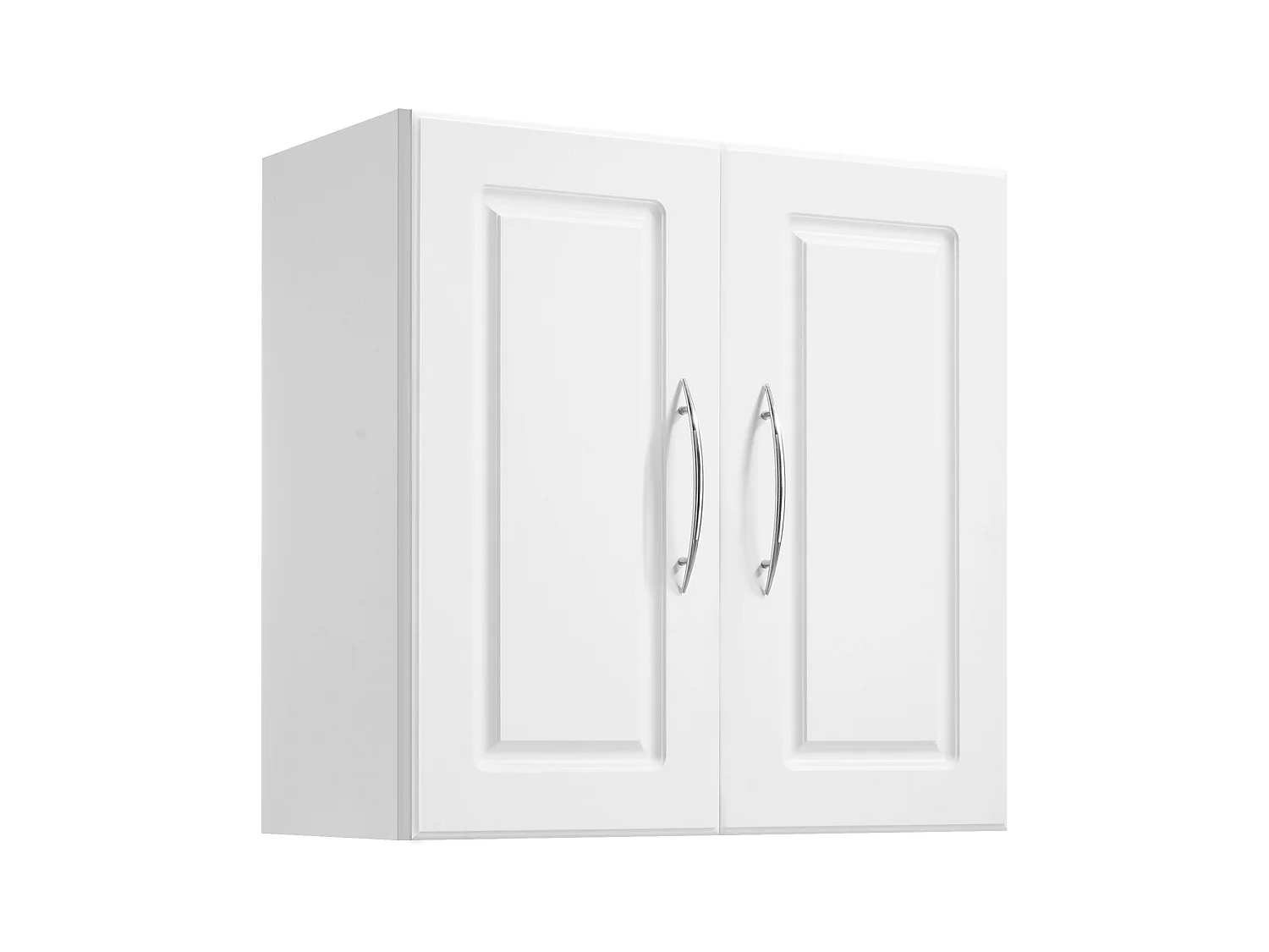 Armoire Murale SucceBuy Armoire Murale de Rangement pour Buanderie 60 cm avec 2 Portes, Couleur Blanche