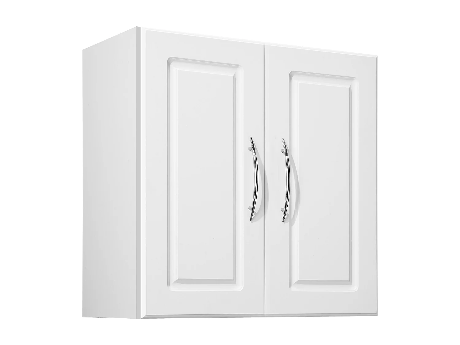 Szafka Ścienna SucceBuy 60 cm Szafka Ścienna do Przechowywania Prania z 2 Drzwiami, Biała