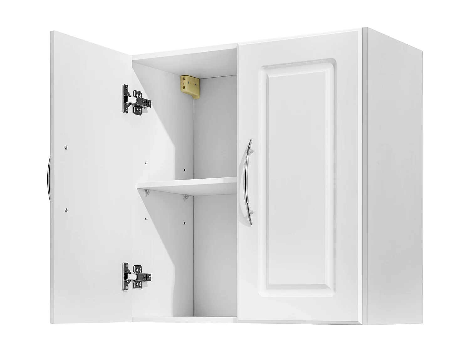 Szafka Ścienna SucceBuy 60 cm Szafka Ścienna do Przechowywania Prania z 2 Drzwiami, Biała