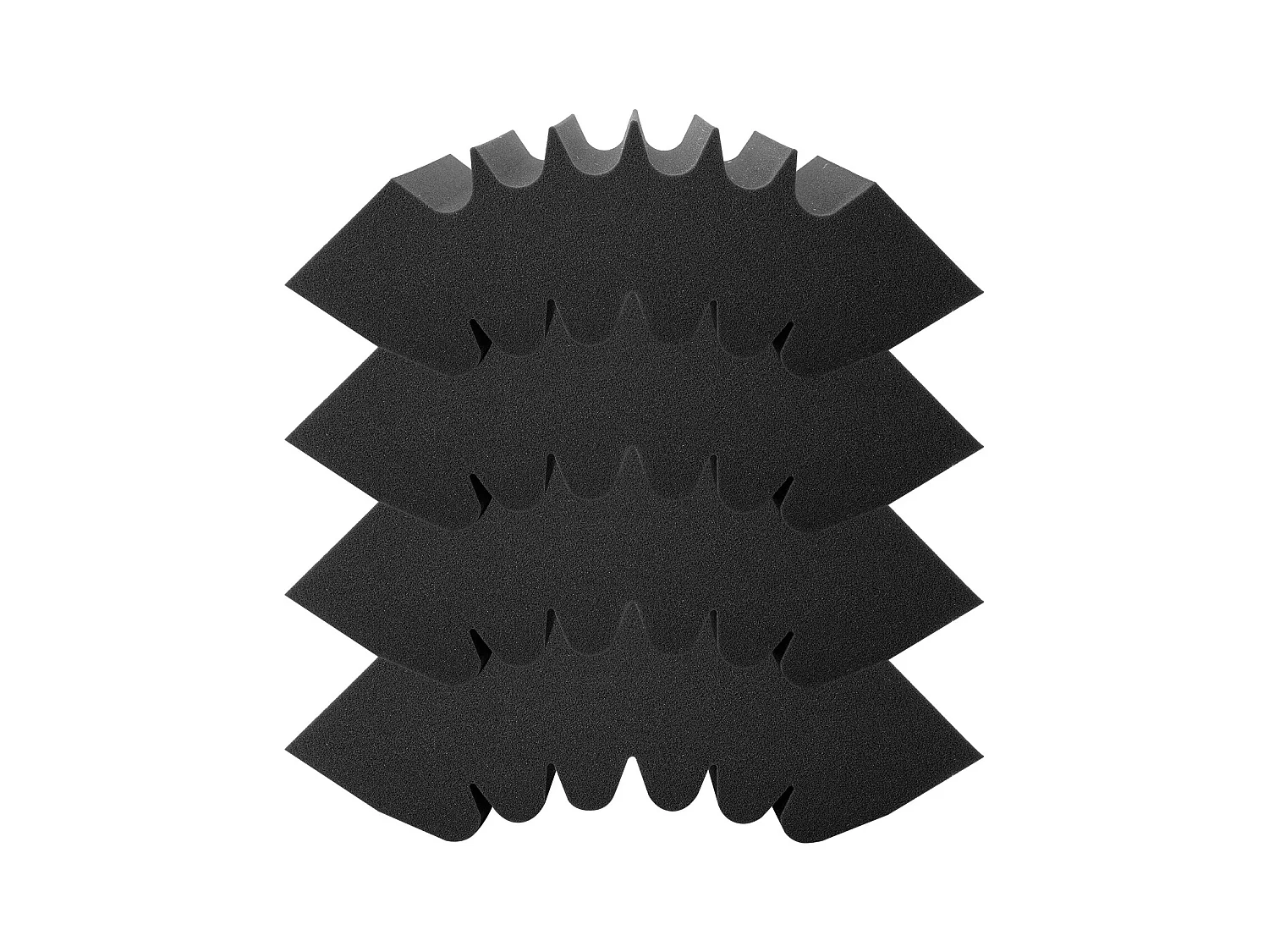 Akoestische Schuimpanelen SucceBuy 4-Pack 42x16x30cm Akoestische Schuimpanelen (Lijm) voor Wand en Plafond