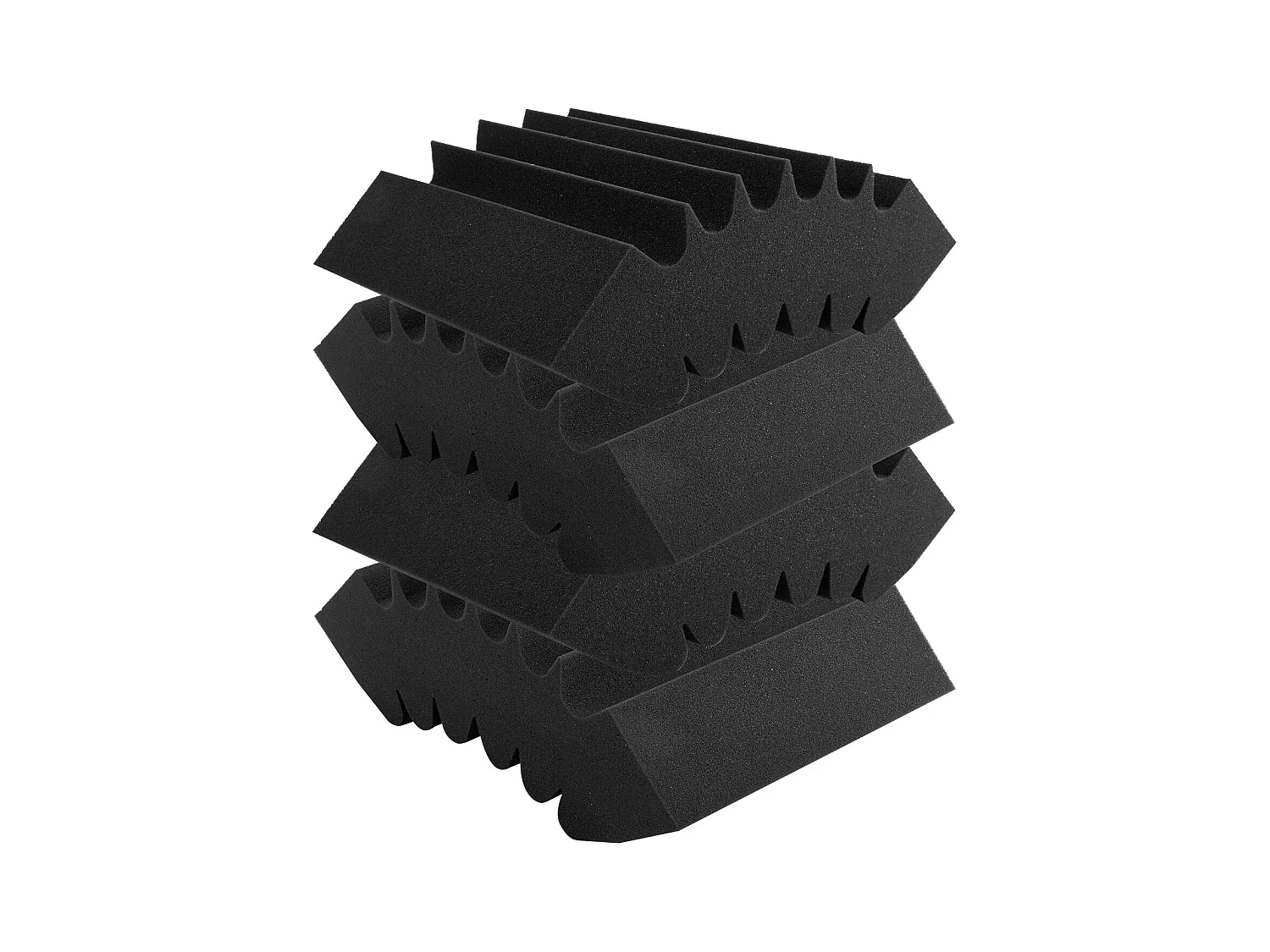 Akoestische Schuimpanelen SucceBuy 4-Pack 42x16x30cm Akoestische Schuimpanelen (Lijm) voor Wand en Plafond