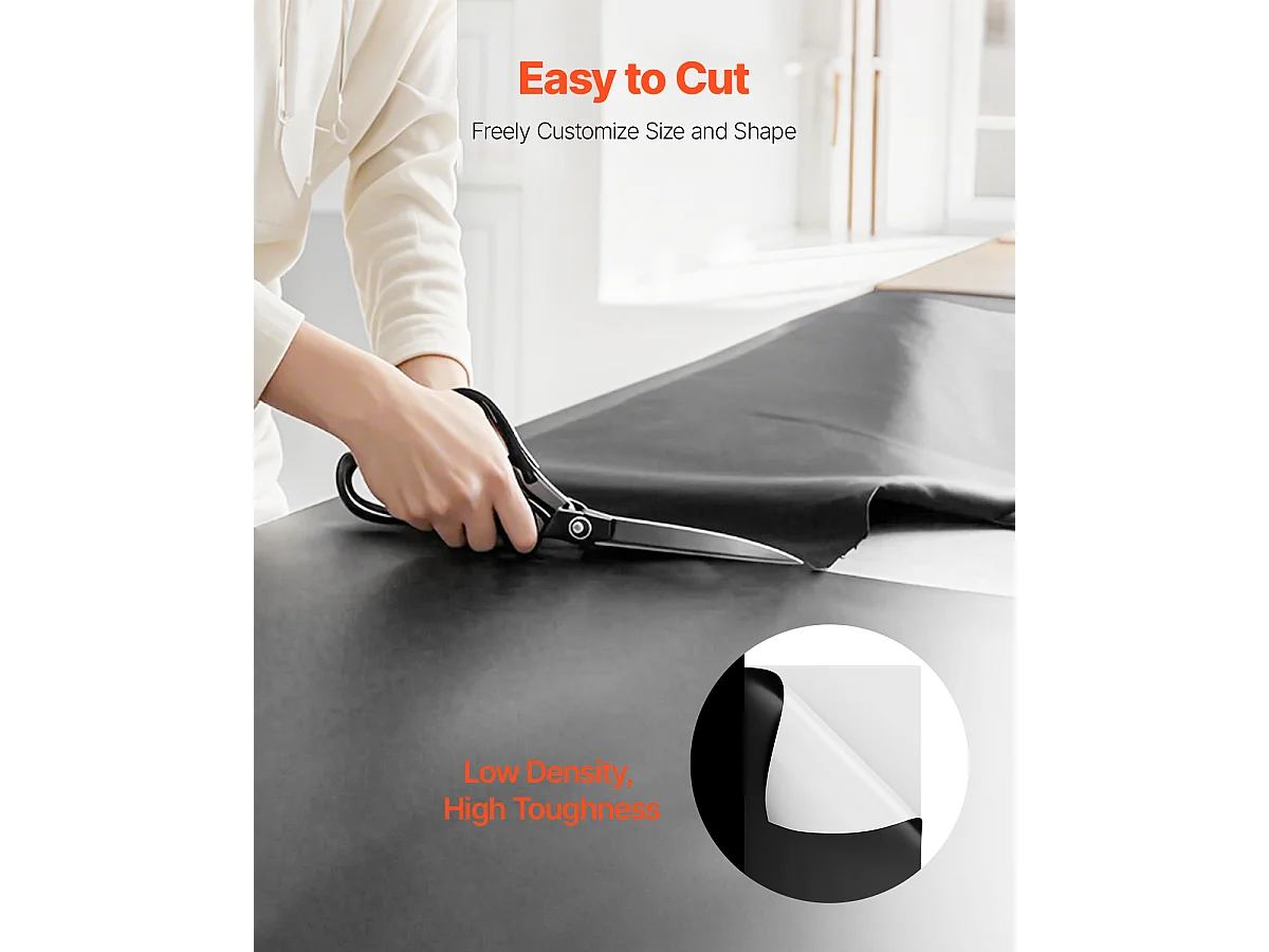 Zwaar Kunststof Zeildoek SucceBuy 0,25 mm Plastic Folie op Rol, 305 x 1981 cm, Zwaar Zwart-Wit Folie