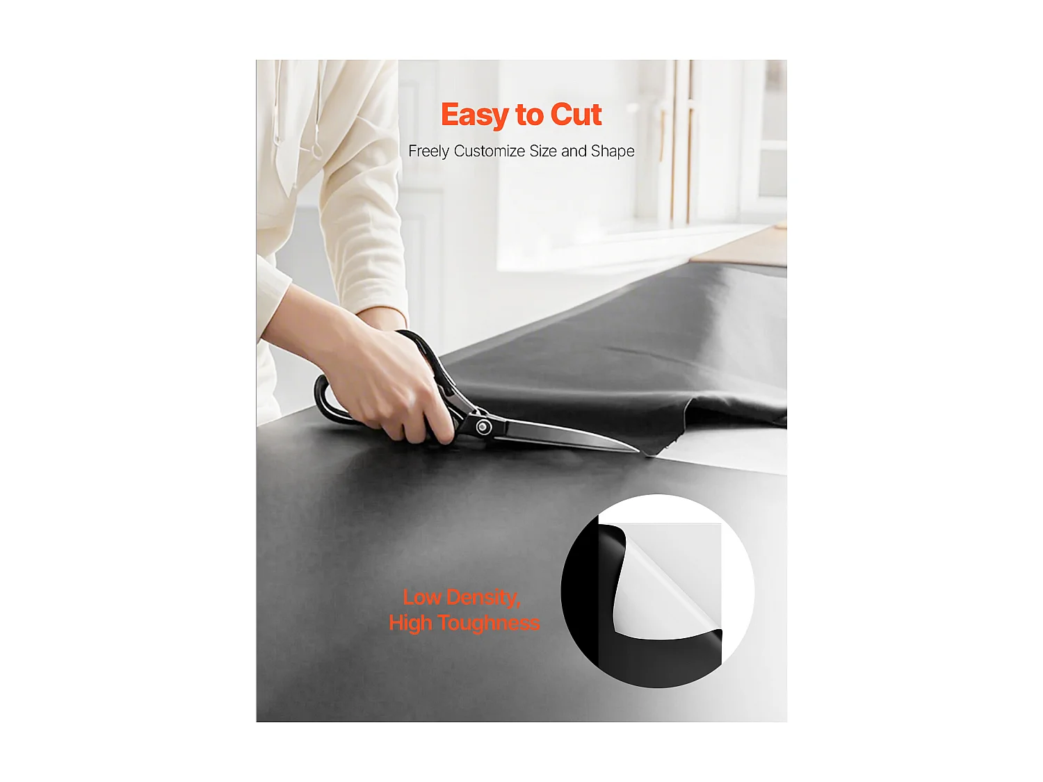 Zwaar Kunststof Zeildoek SucceBuy 0,35 mm Plastic Folie op Rol, 305 x 3048 cm, Zwaar Folie, Zwart-Wit Zijkanten