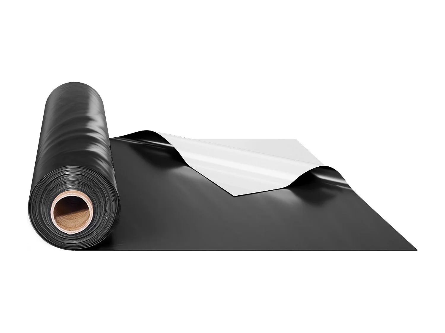 Zwaar Kunststof Zeildoek SucceBuy 0,35 mm Plastic Folie op Rol, 305 x 3048 cm, Zwaar Folie, Zwart-Wit Zijkanten