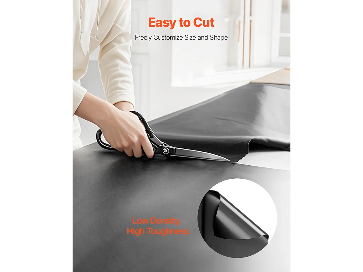 Bâche Plastique Robuste SucceBuy Rouleau de Feuille de Plastique 0.15 mm - 305 x 3048 cm, Polyéthylène Robuste, Noir