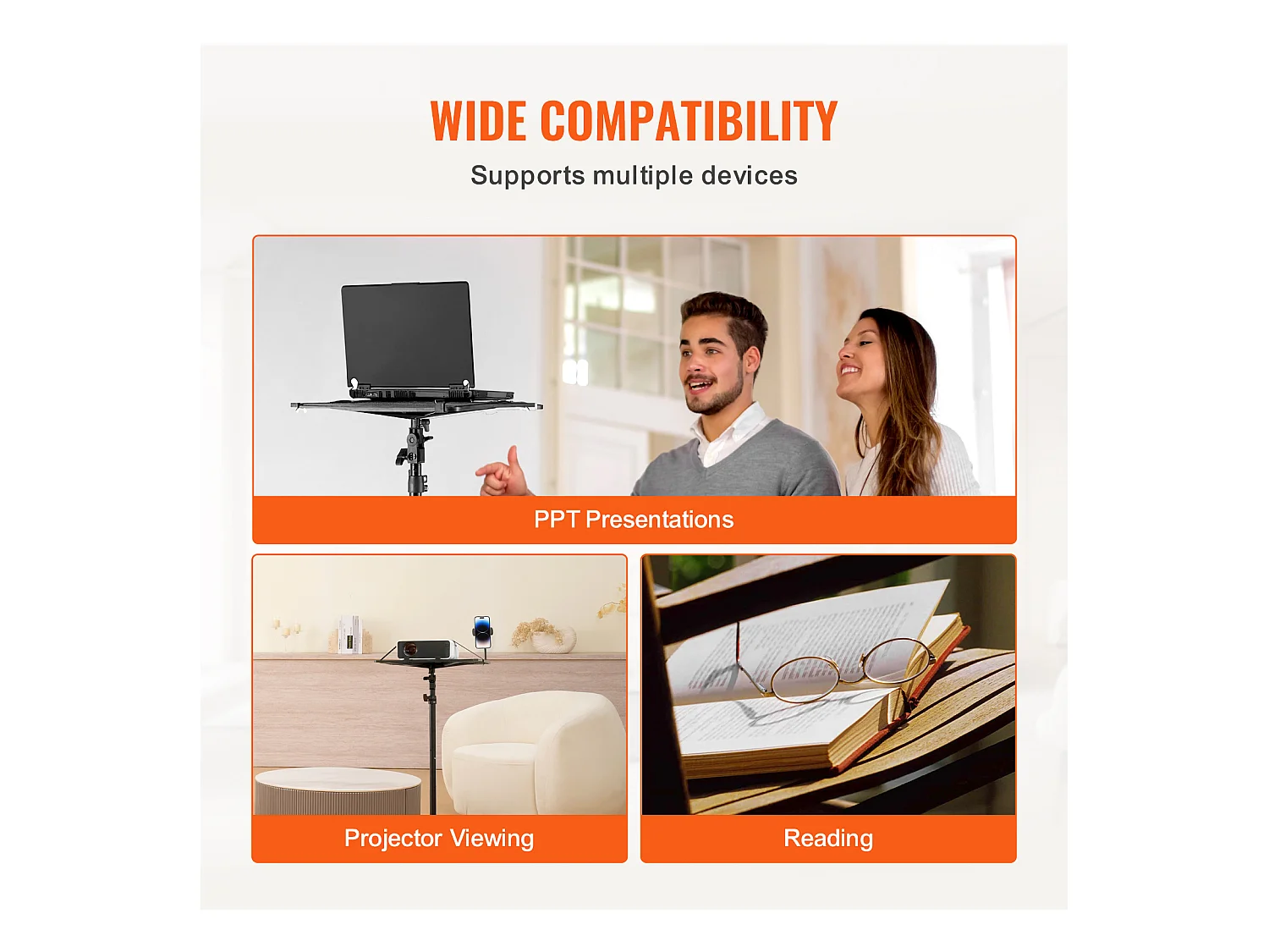 Supporto per Proiettore SucceBuy Supporto per Proiettore, Treppiede per Laptop, Altezza Regolabile da 685 a 1600 cm