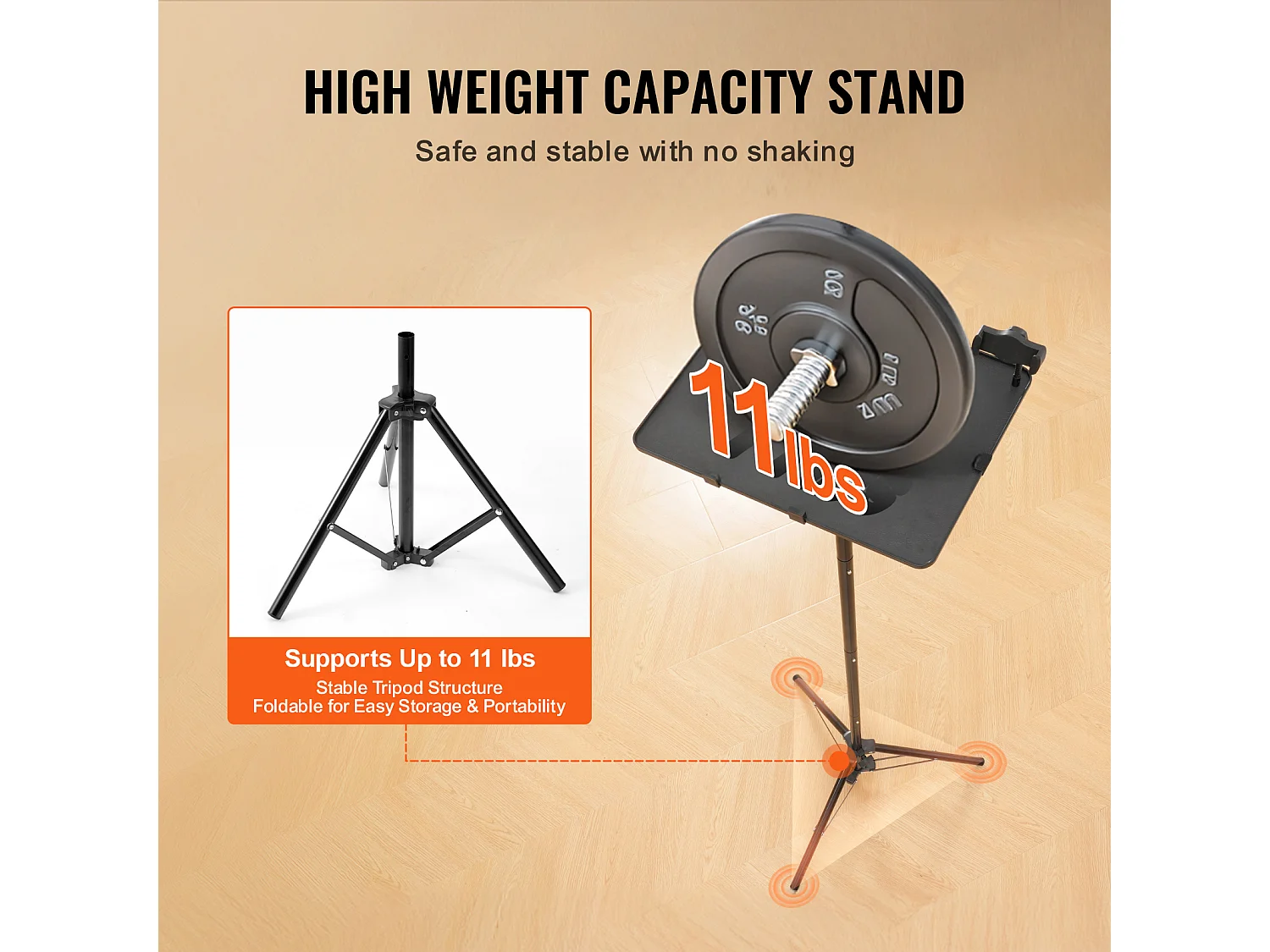 Uchwyt Projektora SucceBuy Stojak do Projektora, Statyw do Laptopa, Regulacja Wysokości od 685 do 1600 cm