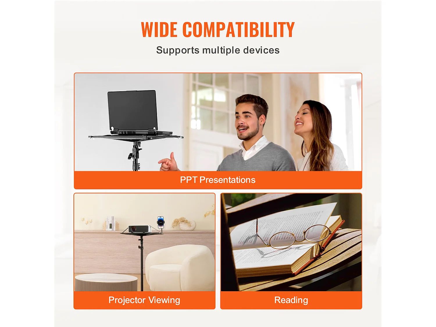 Uchwyt Projektora SucceBuy Stojak do Projektora, Statyw do Laptopa, Regulacja Wysokości od 685 do 1600 cm