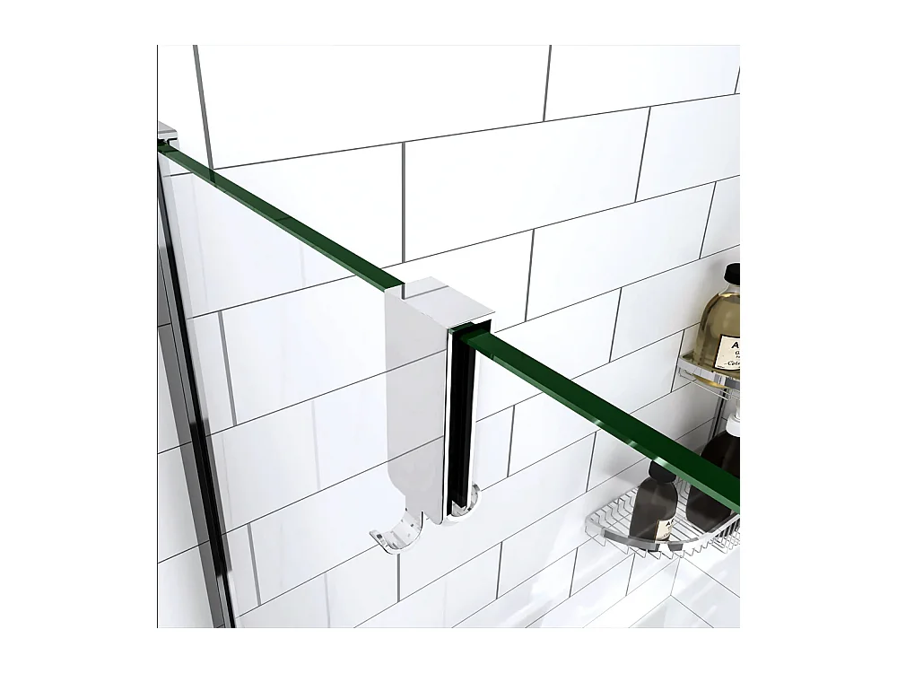 Crochet de Douche Inox pour Paroi 8-10 mm - Fixation Sans Perçage, Design Élégant Argenté