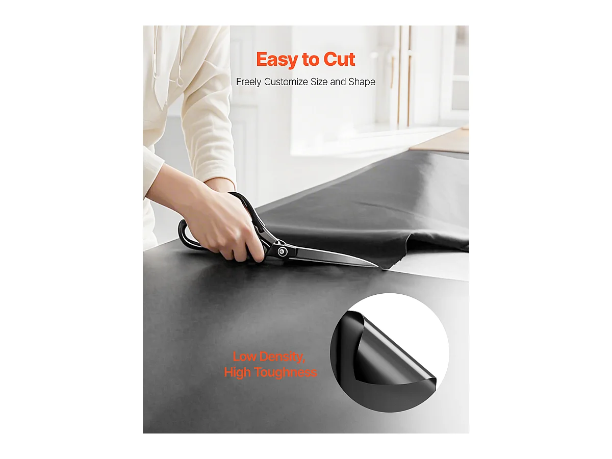 Bâche Plastique Robuste SucceBuy Rouleau de Feuille de Plastique 0.15 mm, 731.5 x 3048 cm en Polyéthylène Robuste Noir