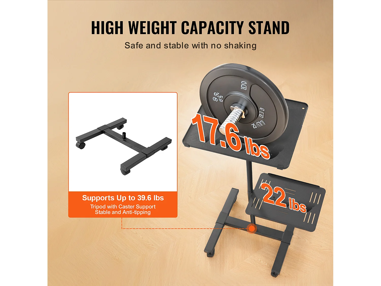 Support pour Vidéoprojecteur SucceBuy Support de Projecteur avec Roulettes, Support de Sol, Hauteur 58 à 145 cm