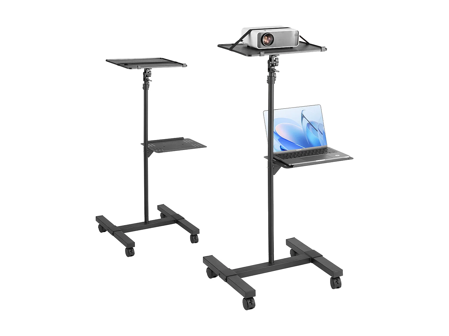 Support pour Vidéoprojecteur SucceBuy Support de Projecteur avec Roulettes, Support de Sol, Hauteur 58 à 145 cm