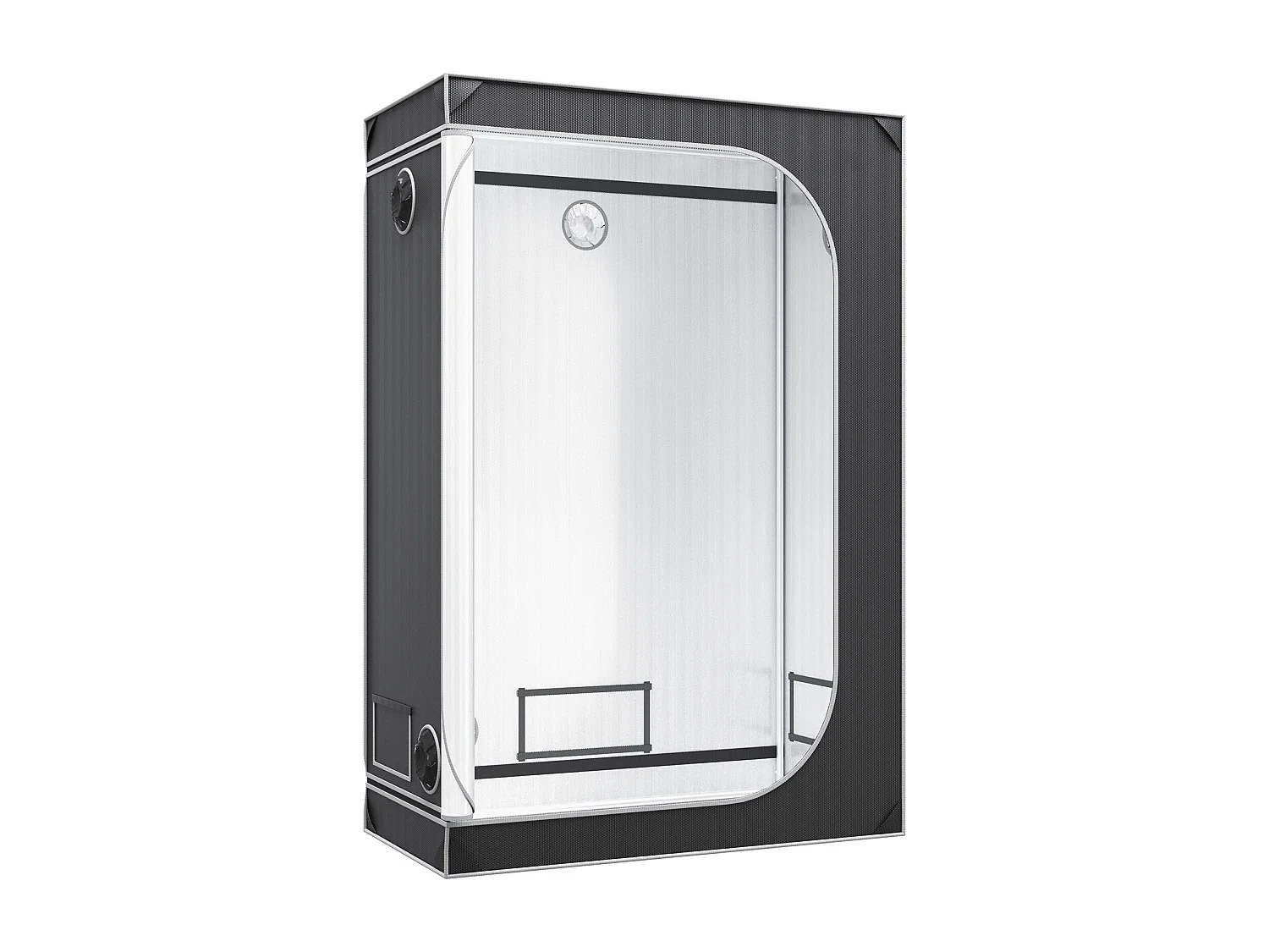 Tienda de Cultivo SucceBuy Armario de Cultivo de 122 x 61 x 183 cm con Ventana y Bandeja