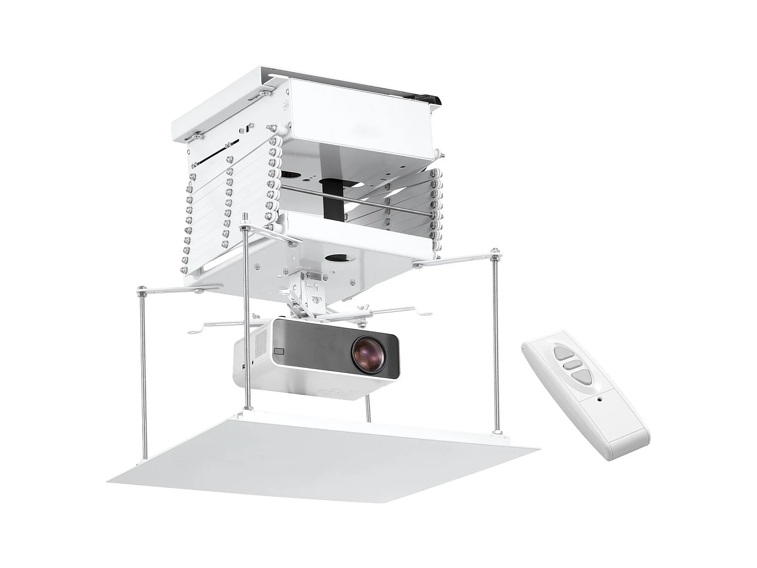Support pour Vidéoprojecteur SucceBuy Support de Projecteur Motorisé à Hauteur Réglable de 150 cm