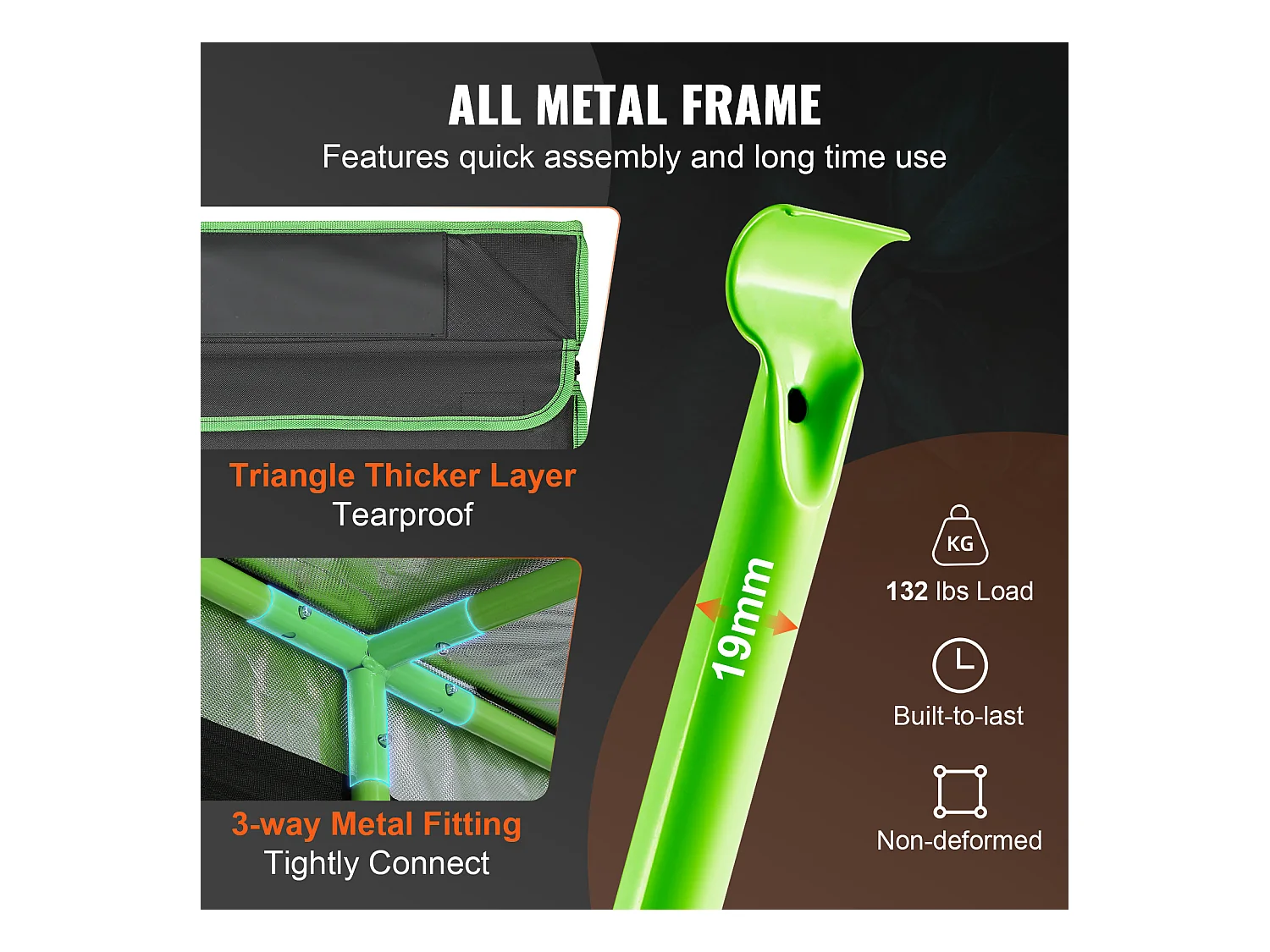 Tente de Culture SucceBuy Tente de Culture, 305 x 305 x 203 cm, Culture en Intérieur, Hydroponique, Fenêtre, Porte, Bac