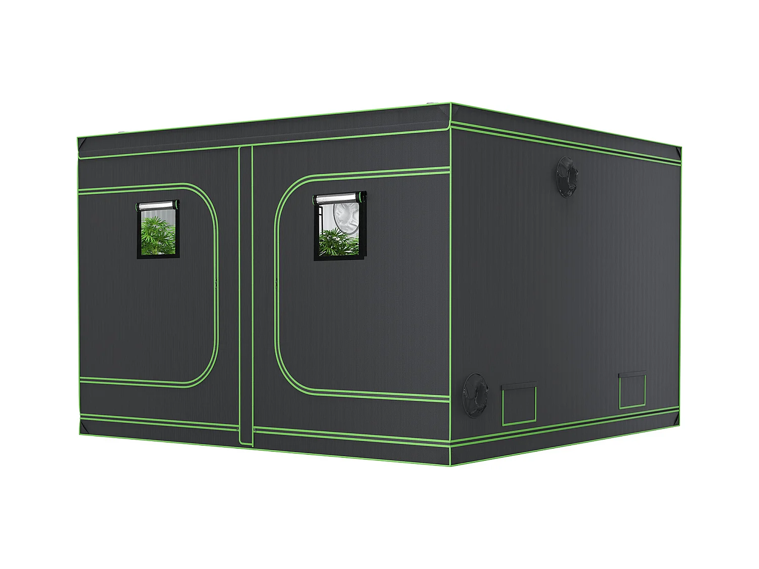 Tente de Culture SucceBuy Tente de Culture, 305 x 305 x 203 cm, Culture en Intérieur, Hydroponique, Fenêtre, Porte, Bac