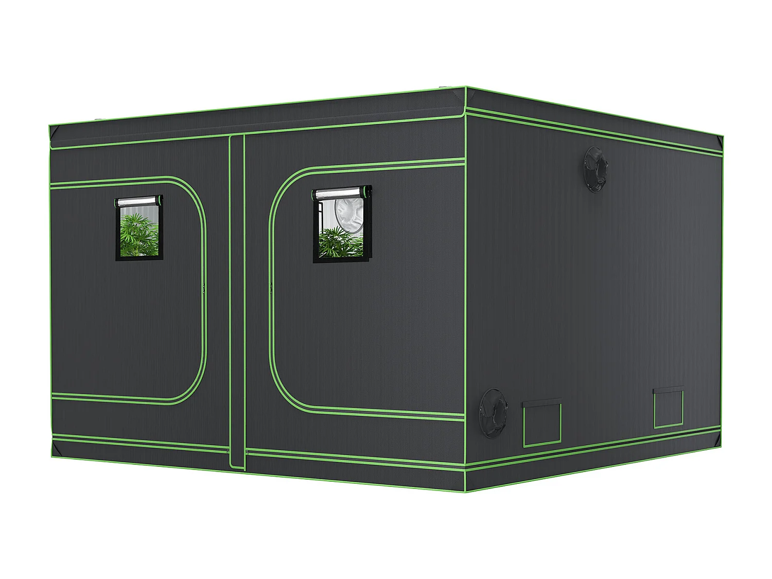 Tente de Culture SucceBuy Tente de Culture, 305 x 305 x 203 cm, Culture en Intérieur, Hydroponique, Fenêtre, Porte, Bac