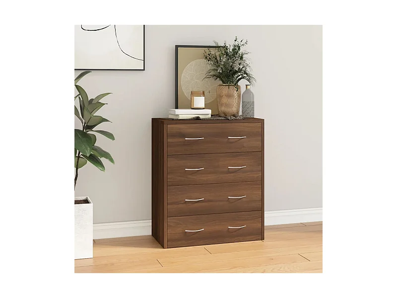 Dressoir met 4 lades 60x30,5x71 cm Bruin eiken